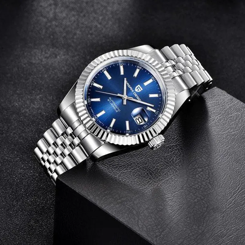 Pagani Design Datejust Blue Dial Men's Watch- PD-1645